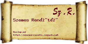Szemes Renátó névjegykártya