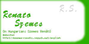 renato szemes business card