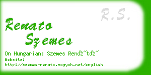 renato szemes business card